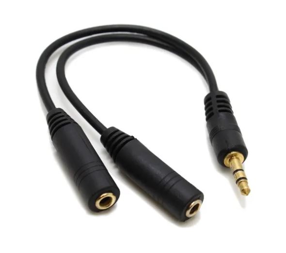 Imagen ADAPTADOR Y STEREO 3.5MM MACHO A 3.5MM HEMBRA DUAL BROBOTIX