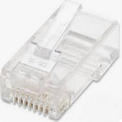 Imagen PLUG RJ45 CAT 5E UTP XCASE MULTIFILAR BOLSA CON 100 PIEZAS