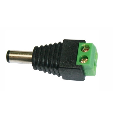 Imagen CONECTOR DE CORRIENTE O ENERGIA MACHO  PARA CAMARAS CCTV