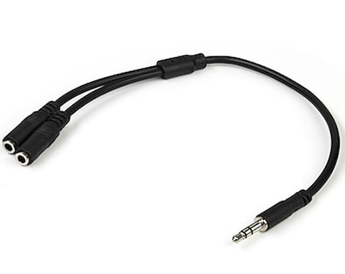Imagen CABLE ADAPTADOR DIVISOR DE AUDIO 3.5 MM, MINI ESTEREO PARA B