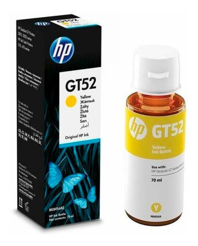 Imagen BOTELLA DE TINTA AMARILLA HP GT52 M0H56AL 70ML
