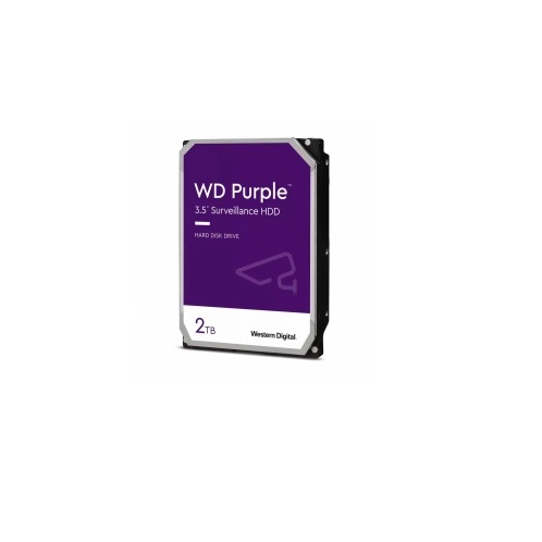 Imagen DISCO DURO INTERNO SATA III WD PURPLE DE 2TB 5400RPM P/DVR