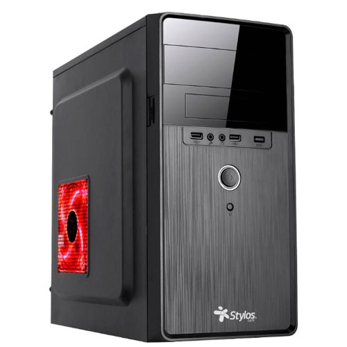 Imagen GABINETE MATX STYLOS LEADWAY MINI TORRE, 500W, NEGRO